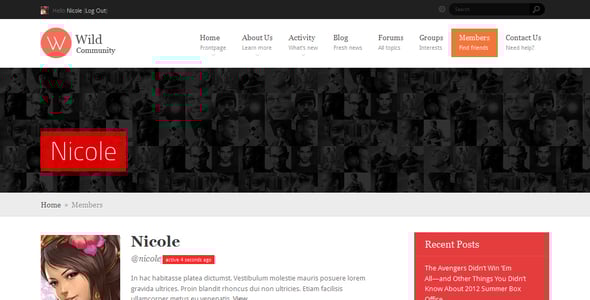 WildCommunity - BuddyPress Community Theme